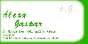 alexa gaspar business card